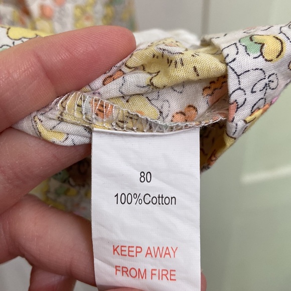 Toddler Girl Dress Yellow Floral Spring Flowers Size 80 - Picture 9 of 9